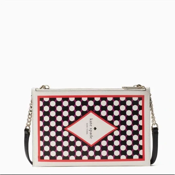 kate spade Lucky Draw Queen of Spades Card Crossbody Bag - Picture 1 of 17
